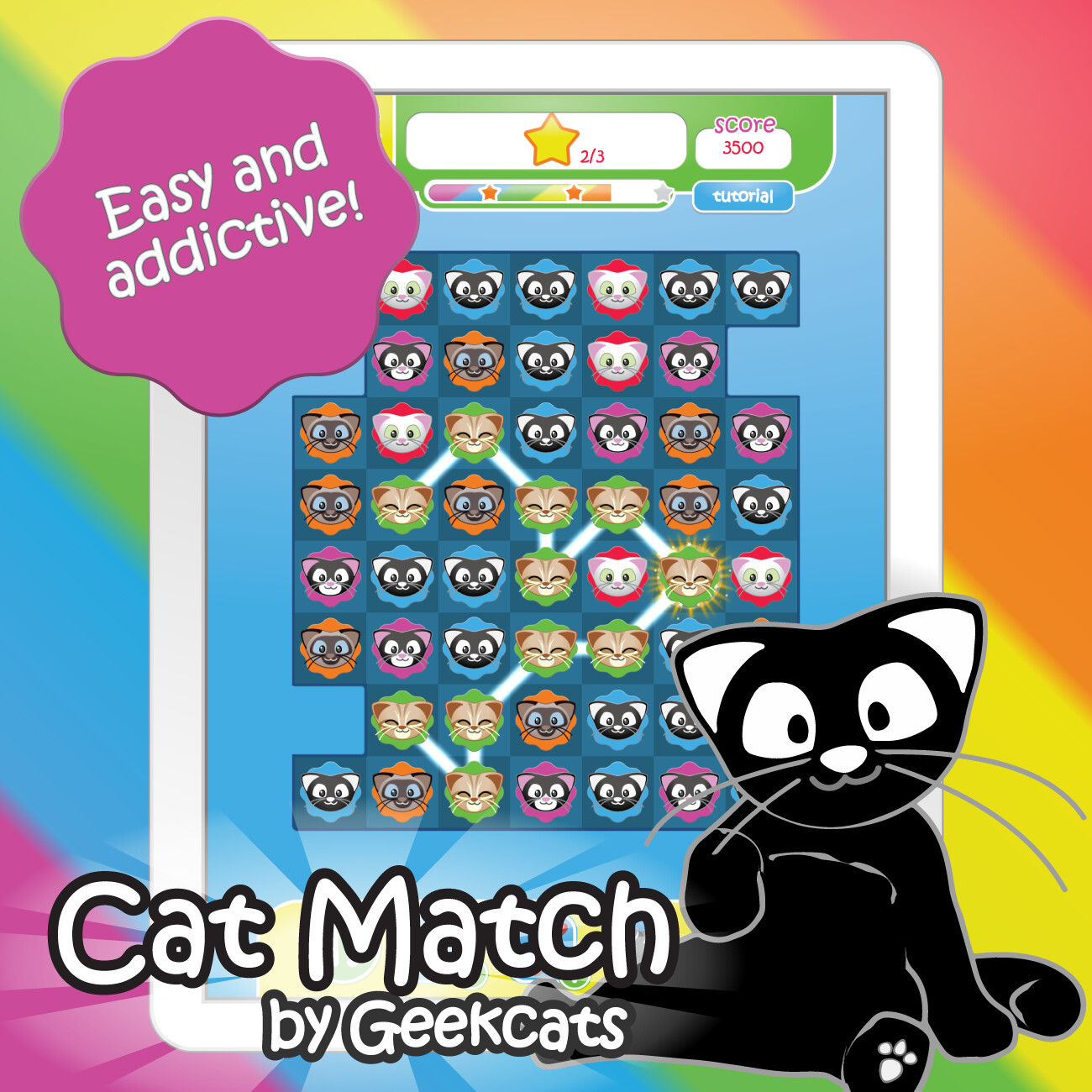 Cat Match — chaining matching cats