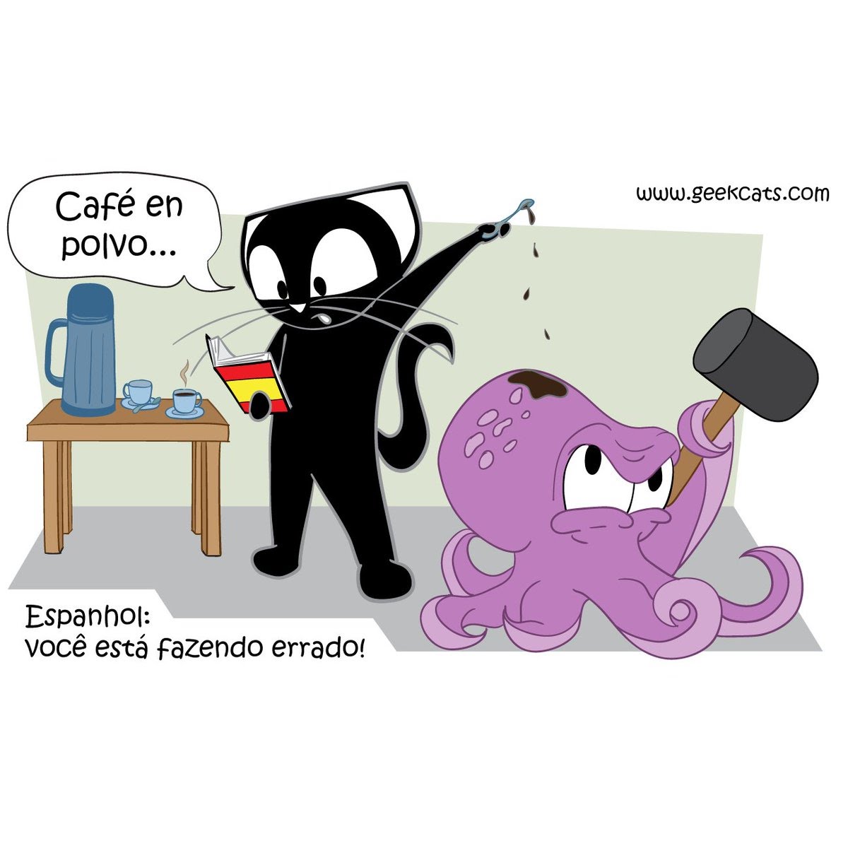 Geekcats strip — Café en polvo