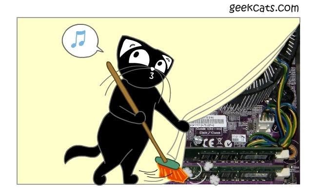 Geekcats strip — Spring cleaning